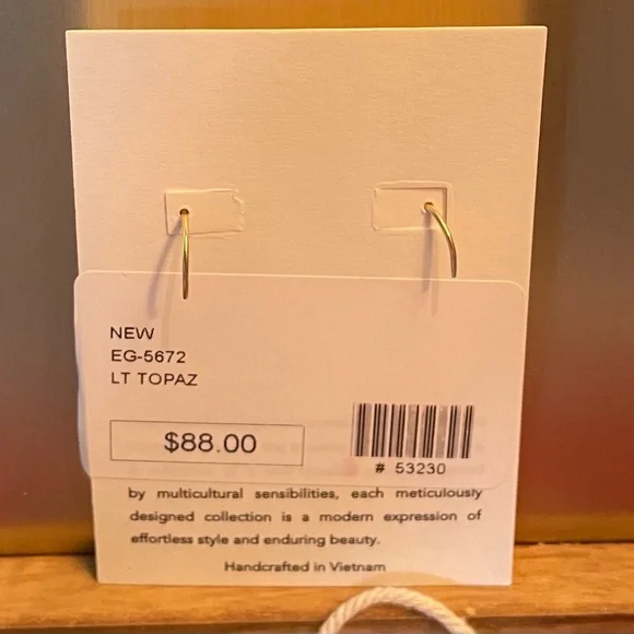 CHAN LUU - SINGLE STONE DROP EARRINGS - Picture 3 of 4